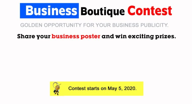 Business Boutique Contest. A ray of hope for Businessman.